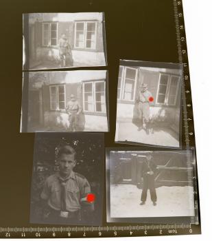 fünf alte Negative - Portraits Pimpf HJ und SA-Mann